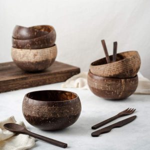 Coconut Bowl And Spoon Set