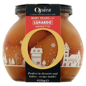 Opies Baby Pears with Luxardo Amaretto