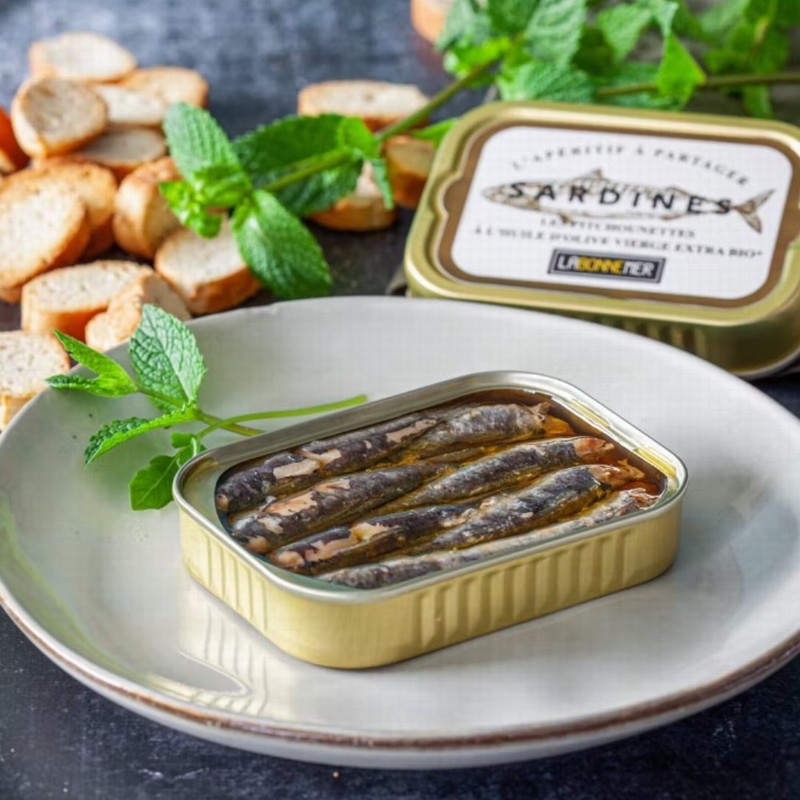 La BonneMer Sardines in Organic Extra Virgin Olive Oil Broad Bean