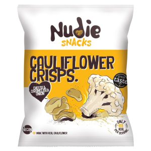 Nudie Snacks Cheese & Caramelised Onion Cauliflower Crisps